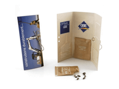 Graine dans carte pliable