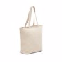 Sac coton avec fermeture éclair MarronNaturel clair