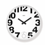 Horl. murale "pendule" 32cm/noir Blancblanc