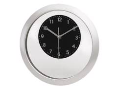 Horloge publicitaire transparente