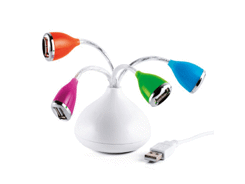 Hub 4 ports usb 2.0 / blanc