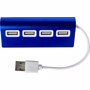 Hub en aluminium équipé de 4 ports USB Bleubleu