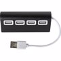 Hub en aluminium équipé de 4 ports USB Noirnoir