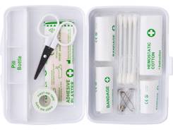 Kit de premiers secours en plastique.