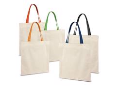 Tote bag en tissu coton anse coloré