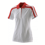Ladies racing polo polo femme à bandes contrastées Au choixWhite / Red