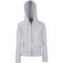 Lady fit zip hooded sweat sweat-shirt femme capuch Au choixHeather Grey
