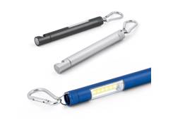 Lampe de poche aluminium mousqueton LED COB