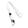 Lanyard avec clip 15 mm Blancblanc