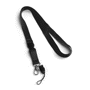 Lanyard avec clip 15 mm Noirnoir