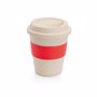LATTE. Verre de voyage avec couvercle 380 ml RougeRouge