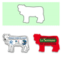 Magnet vache Au choixQuadri