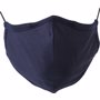 Masque en coton et polyester réutilisable. Marinebleu marine
