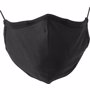 Masque en coton et polyester réutilisable. Noirnoir