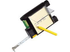 Mètre à ruban ( 2 mètres) avec niveau, bloc et cra