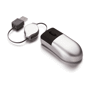 Mini souris optique avec câble rétractable travel  Noirnoir