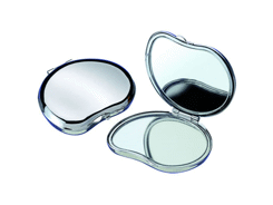 Miroir double "haricot" - 45x50 mm