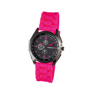 Montre analogique cadran noir Au choixfuchsia