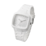 Montre analogique en silicone time squared Blancblanc