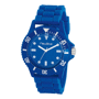 Montre analogique rose fluo (silicone) newave Au choixbleu foncé