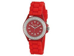 Montre analogique rouge strass newave