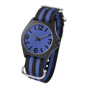Montre analogique sportive avec bracelet nylon str Bleubleu