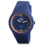 Montre-bracelet lolliclock fresh black light blue Bleubleu/orange