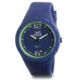 Montre-bracelet lolliclock fresh black light blue Bleubleu/vert clair