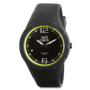 Montre-bracelet lolliclock fresh black light blue Noirnoir/jaune