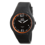 Montre-bracelet lolliclock fresh black light blue Noirnoir/orange