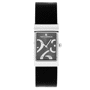 Montre femme acier rectangle Noirnoir