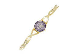 Montre femme - boitier acier-cadran violet