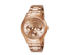 Montre femme - boitier acier doré- cadran doré