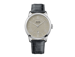 Montre homme - boitier acier-cadran gris