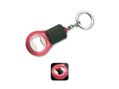 Ouvre-bouteille/porte-clés avec led et avec anneau