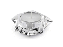 P.-bougie chau.plat crist. etoile-d=75 m