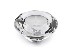 P.-bougie chau.-plat crist.rond-d=75mm