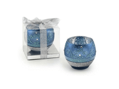 P.-bougie chauffe-plat azur - 65x75 mm