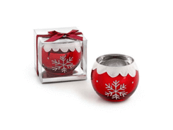 P.-bougie chauffe-plat floc.neige-65x7