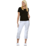 Pantalon de cuisine 3/4 femme Blancblanc