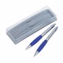 Parure stylo bille porte mines personnalisé BleuBleu