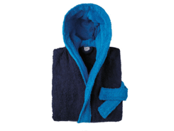 Peignoir à capuche bi-colore enfant