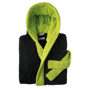 Peignoir à capuche bi-colore enfant Au choixnoir/pistache
