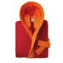 Peignoir à capuche bi-colore enfant Au choixrouge/orange