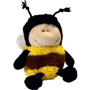 Peluche abeille assis 15 cm Au choixnoir/jaune