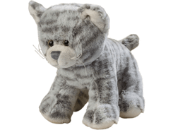 Peluche chat 15 cm gris