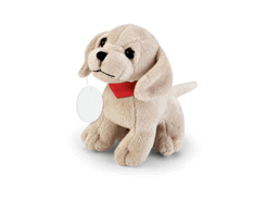 Peluche chien marron clair