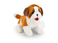 Peluche chien roux