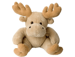 Peluche élan assis 24 cm beige