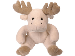 Peluche élan assis 24 cm crème